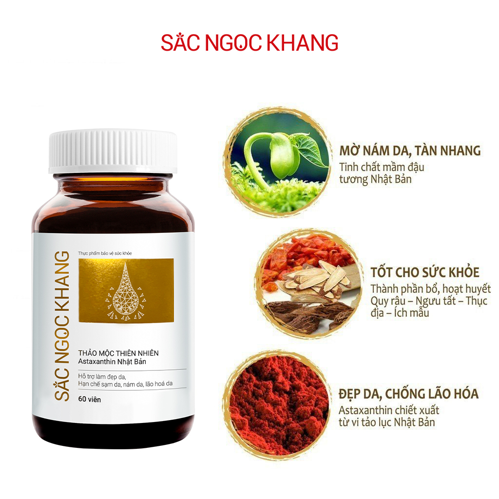 Combo 6 Viên Uống Sắc Ngọc Khang Vi Tảo Lục Hộp 60 viên