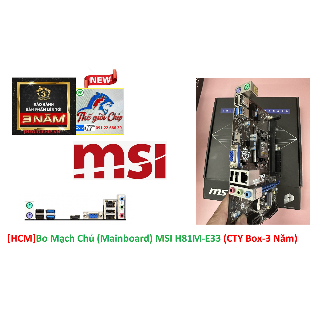 Bo Mạch Chủ  MSI H81M-E33
