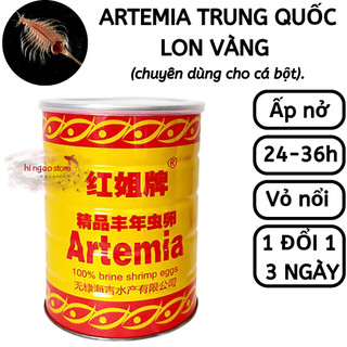 Trứng Artemia Lon Vàng Trung Quốc Tỉ Lệ Nở Cao - Thức ăn cá cảnh cao cấp Hingaostore.