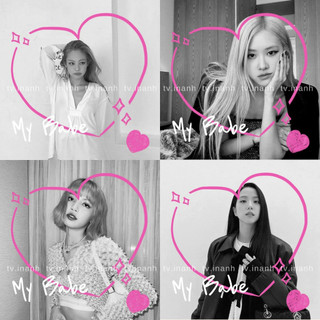 Set 35 sticker niêm phong HeartPink BlackPink