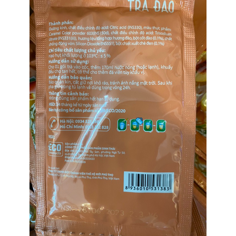 Trà Cozy Hoà Tan Đào gói*25gr