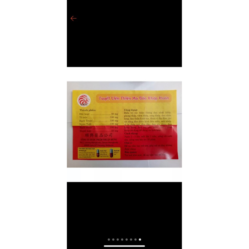 Tuyết Liên Thiên Ma Bảo Khớp Hoàn Malaysia