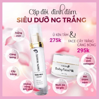 Combo ủ trắng da kén tằm và kem baby face milk