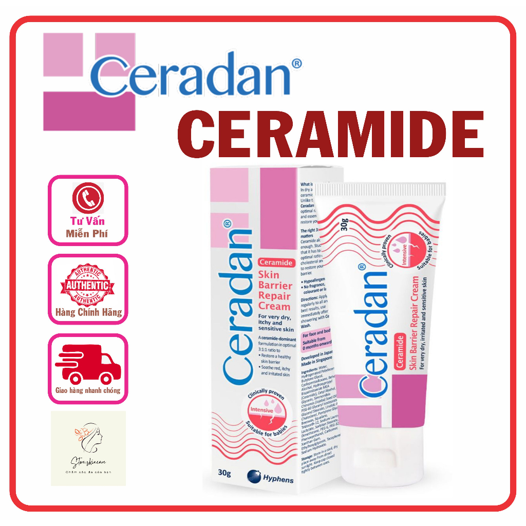 Kem dưỡng ẩm giai đoạn cấp viêm da cơ địa, phục hồi da CERADAN Skin Barrier Repair CREAM 