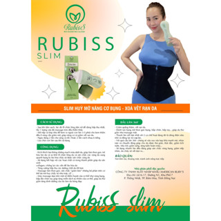 Kem Tan Mỡ Rubiss Slim - Chính Hãng- Đầu Lăn 360 độ tiện lợi, trị rạn da, giảm mỡ