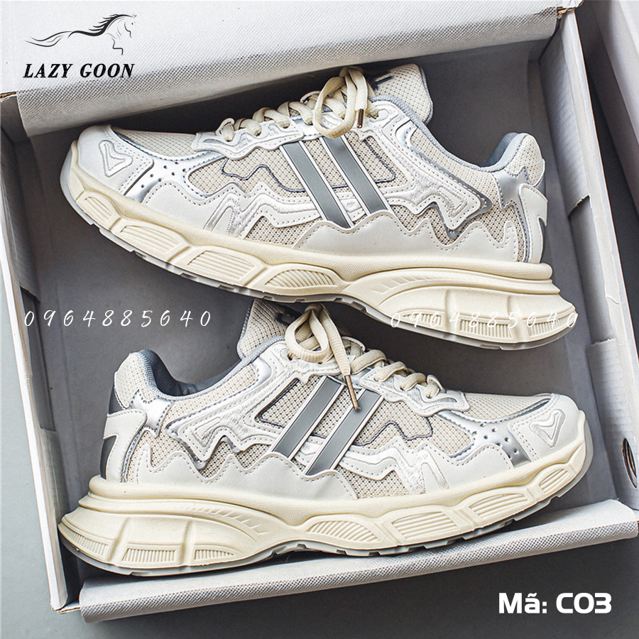 Mẫu giày nam nữ Daddy Paris C03 - Kem dòng thể thao nam phong cách Hàn Quốc