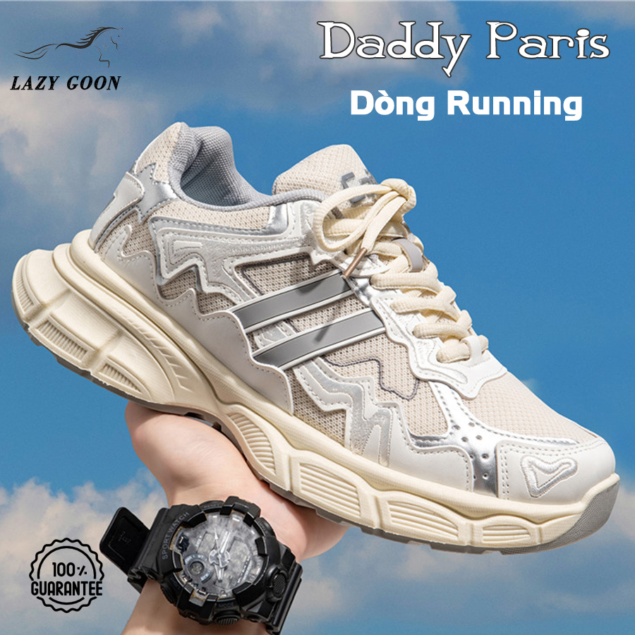 Mẫu giày nam nữ Daddy Paris C03 - Kem dòng thể thao nam phong cách Hàn Quốc