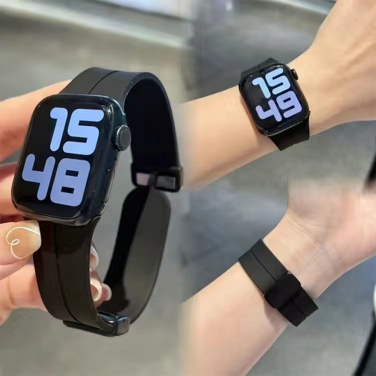 Dây Đeo silicon cho Apple Watch Ultra series 9 7 8 se 6 5 49mm 44mm 45mm 40mm 41mm