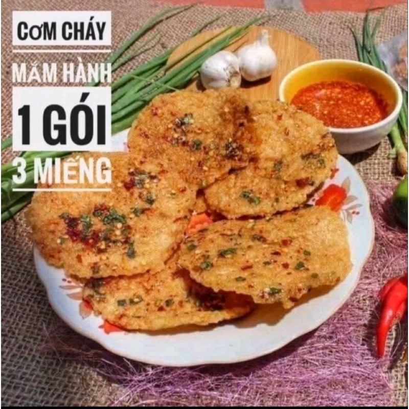 Cơm Cháy Chiên Mắm Hành, SIÊU RẺ .Gói 3 Miếng GIÒN TAN. Cam Kết Luôn Là Hàng Mới