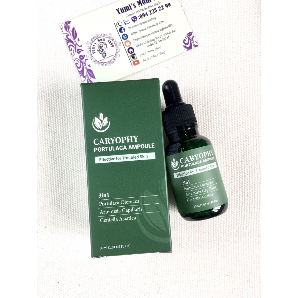 Tinh chất giảm mụn và mờ thâm Caryophy Portulaca Ampoule 10ml và 30ml