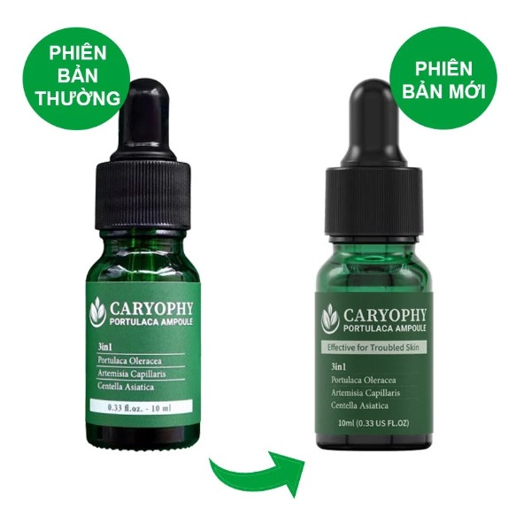 Tinh chất giảm mụn và mờ thâm Caryophy Portulaca Ampoule 10ml và 30ml