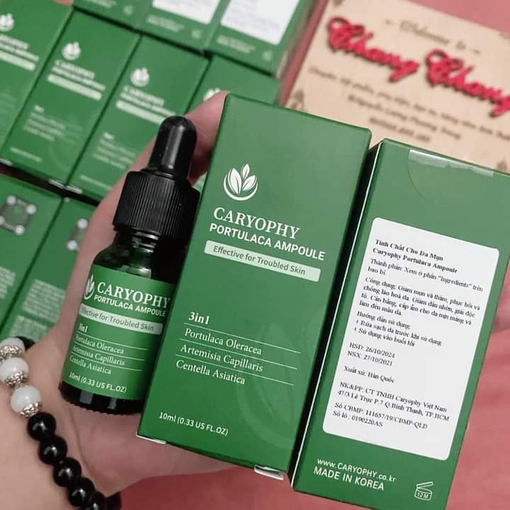 Tinh chất giảm mụn và mờ thâm Caryophy Portulaca Ampoule 10ml và 30ml