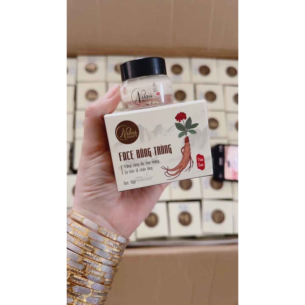 Kem face Đông Trùng Nicos giúp dưỡng trắng, phục hồi da, hết nám mụn, tàn nhang