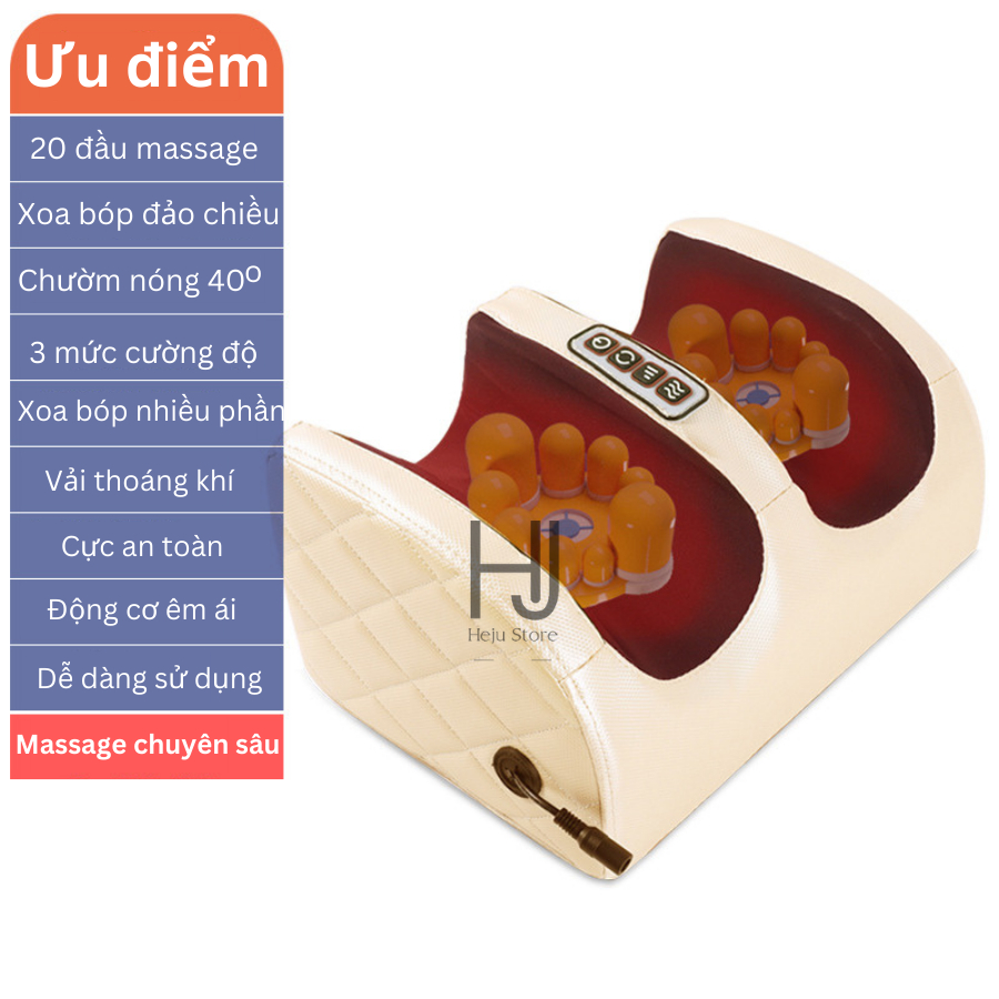 Máy Massage Chân Chườm Nóng Đa Chức Năng - Máy Massage Bàn Chân Tự Động - Máy Massage Bắp Chân Thư Giãn Cao Cấp