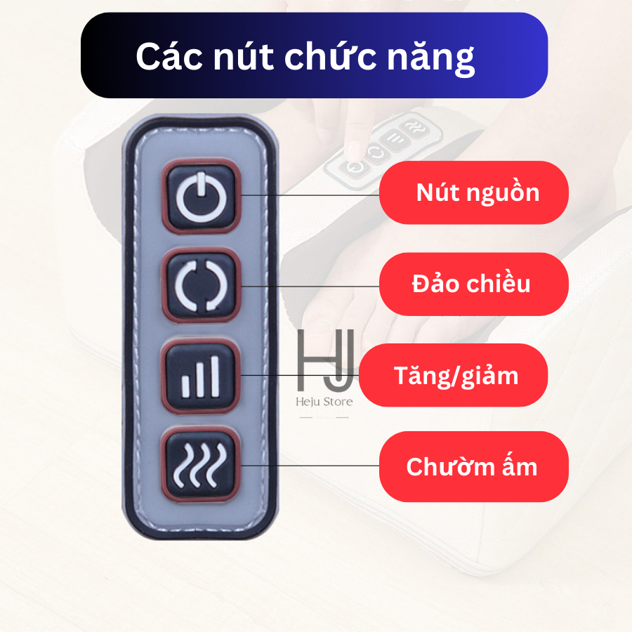 Máy Massage Chân Chườm Nóng Đa Chức Năng - Máy Massage Bàn Chân Tự Động - Máy Massage Bắp Chân Thư Giãn Cao Cấp