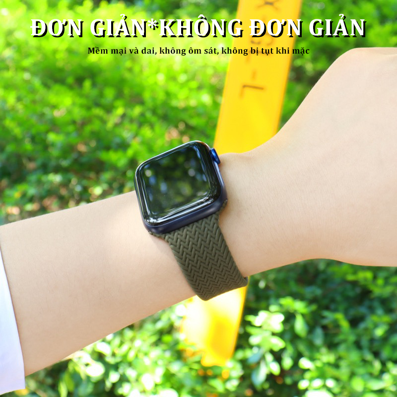 Thích hợp cho dây đeo thể thao Apple Watch dây đeo iwatch6/se dây đeo silicon sáng tạo mới cùng kiểu dáng cho nam và nữ