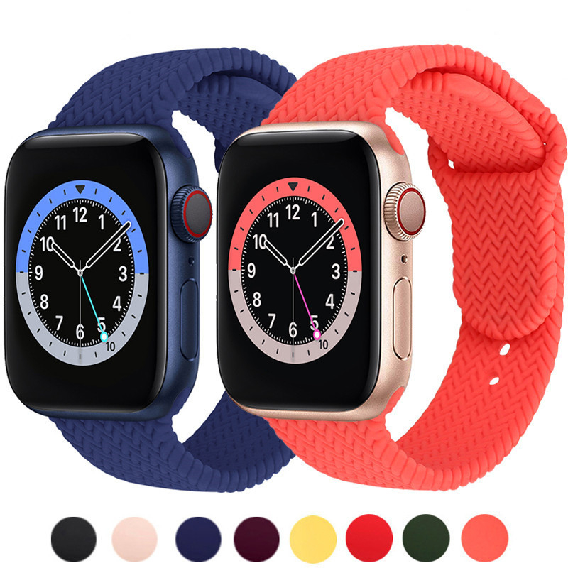 Thích hợp cho dây đeo thể thao Apple Watch dây đeo iwatch6/se dây đeo silicon sáng tạo mới cùng kiểu dáng cho nam và nữ