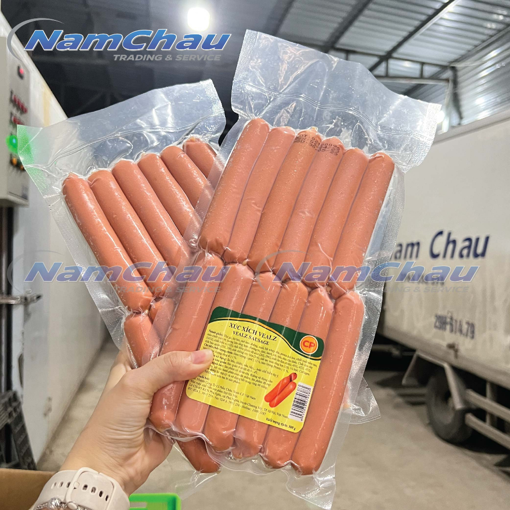 Xúc xích Vealz Sausage CP 12 cây 500gr thơm ngon từ thịt heo tươi sạch 100%