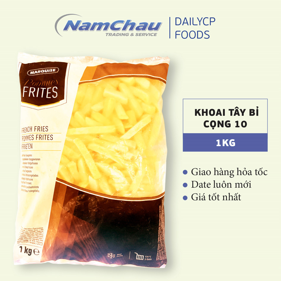 Khoai tây cọng bỉ gói 1 kg/ khoai tây sợi MARQUISE cọng 7/cọng 10 nhập khẩu [giao hàng hỏa tốc HN] - Cọng 10 (1kg)