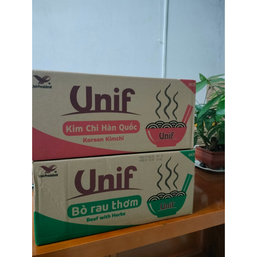 MÌ TÔ BÒ RAU THƠM/ KIM CHI HÀN QUỐC/ SPAGHETTI  - THÙNG 12 TÔ