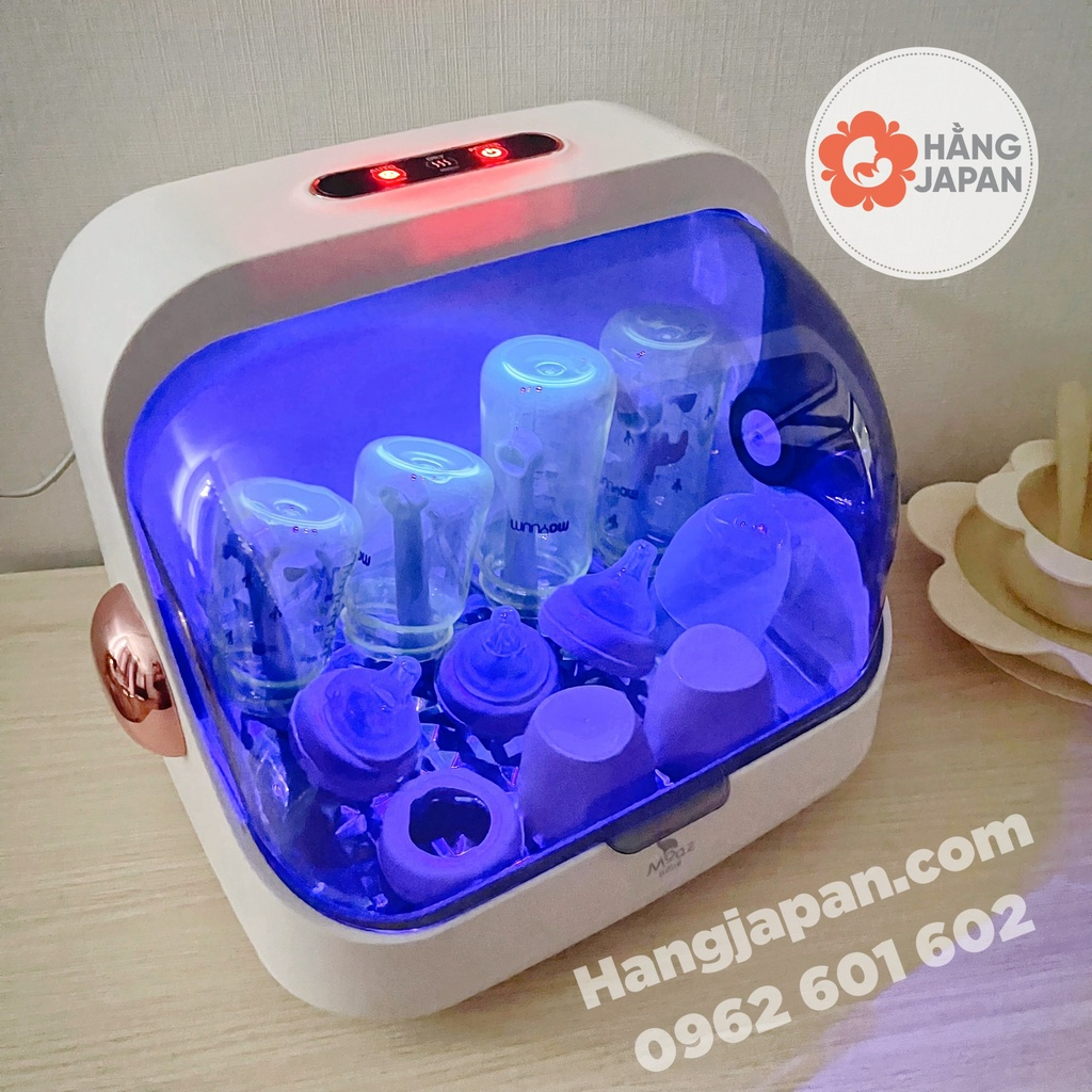 Máy úp bình sữa, tiệt trùng sấy khô Moaz BéBé MB044 bằng tia UVC tiêu diệt 99,99% vi khuẩn - Bảo hành chính hãng