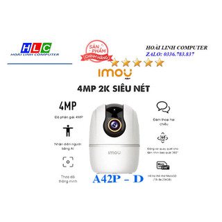 Camera wifi imou a42 độ phân giải 4mp 2k độ nét cao