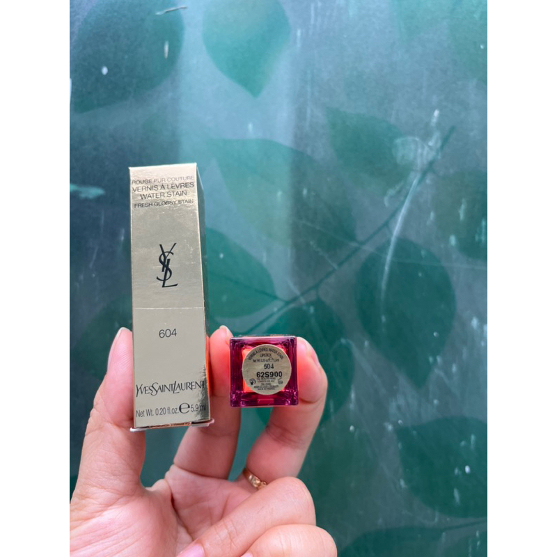 Son kem YSL Vernis a Levres Water Stain 604 fullsize fullbox.Tone cam đào