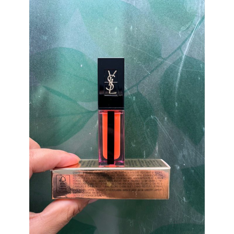 Son kem YSL Vernis a Levres Water Stain 604 fullsize fullbox.Tone cam đào