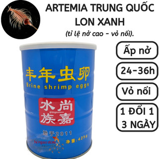Trứng Artemia Lon Xanh Tỉ Lệ Nở Cao  - Thức ăn cá cảnh (7) | Hingaostore.