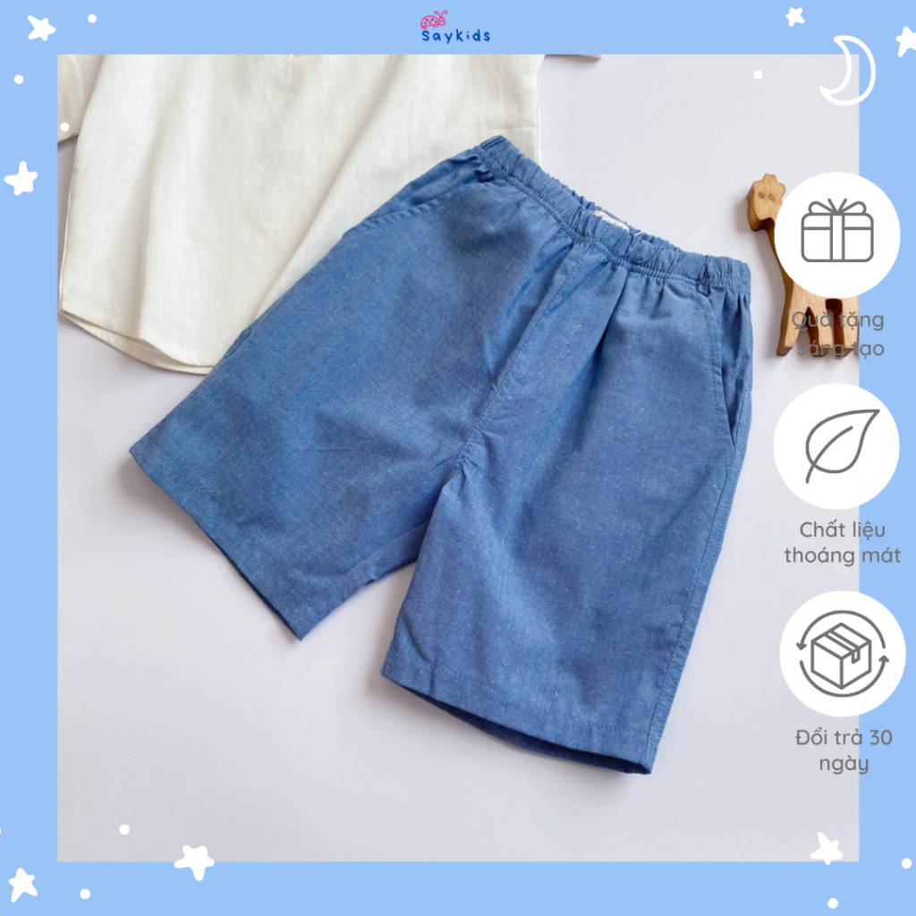 Quần sooc bé trai chất liệu denim cho bé từ 2 - 5 tuổi