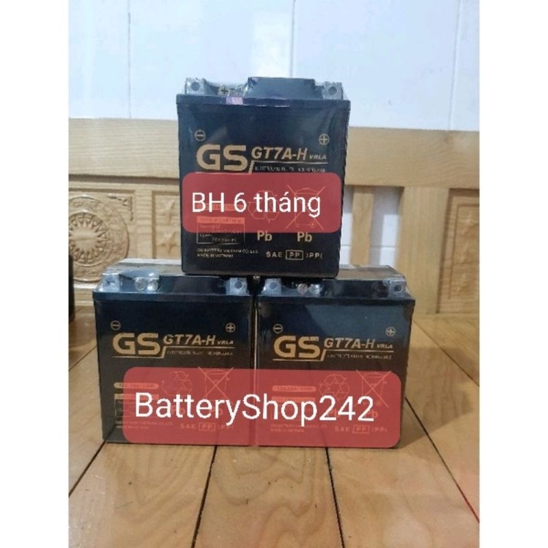 Bình ắc quy GS GT7A-H  dùng cho các dòng xe SH Ý nhập khẩu, Vespa, NVX