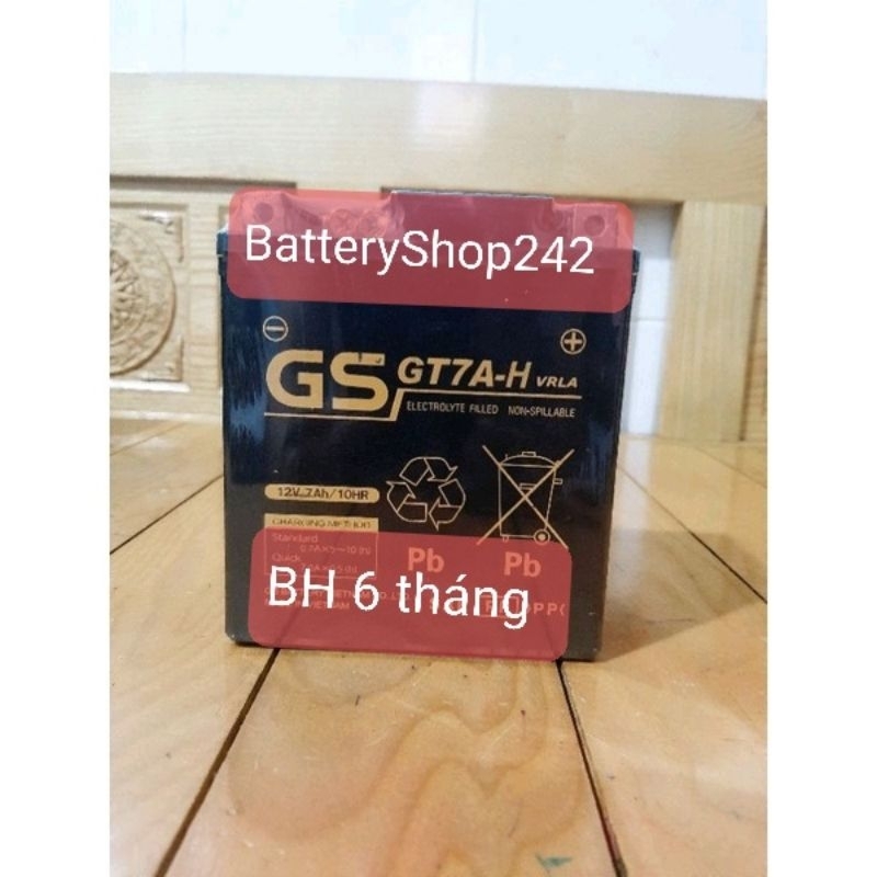 Bình ắc quy GS GT7A-H  dùng cho các dòng xe SH Ý nhập khẩu, Vespa, NVX