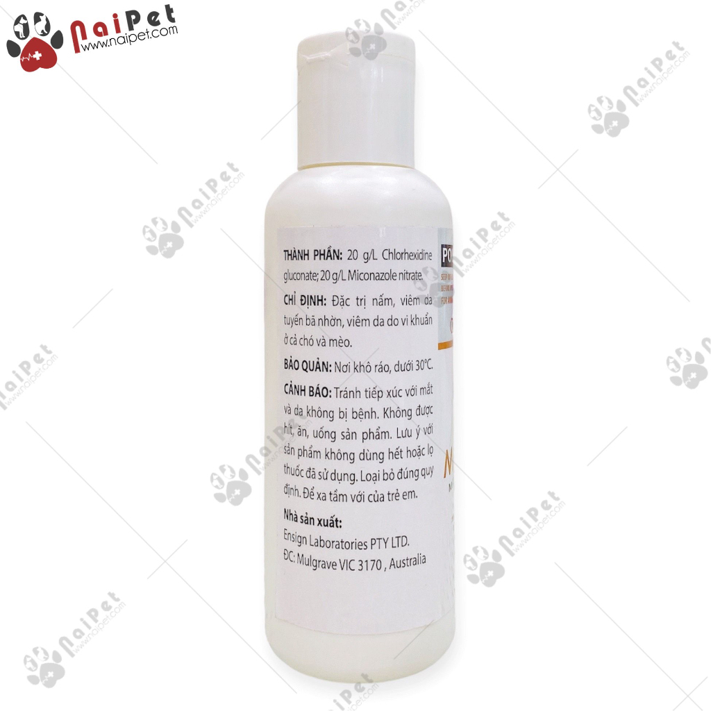 Sữa Tắm Ngăn Ngừa Nấm Viêm Da Dị Ứng Cho Chó Mèo DermCare Malaseb 100ml