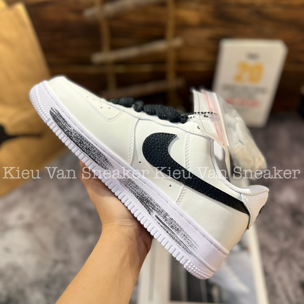 Giày_Nike Air Force 1 Hoa Cúc Tróc Sơn Trắng, Sneaker Bản Lai Au G-Dragon  Full Pk Cao Cấp