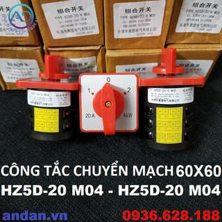Công tắc chuyển mạch 60x60 hz5d-20 m04, hz5d-20 m05, chuyển mạch 2 vị trí 3 vị trí, 2 tầng, 3 tầng