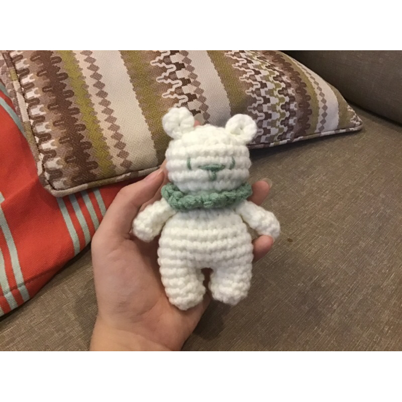 Gấu bằng len cute làm móc khoá