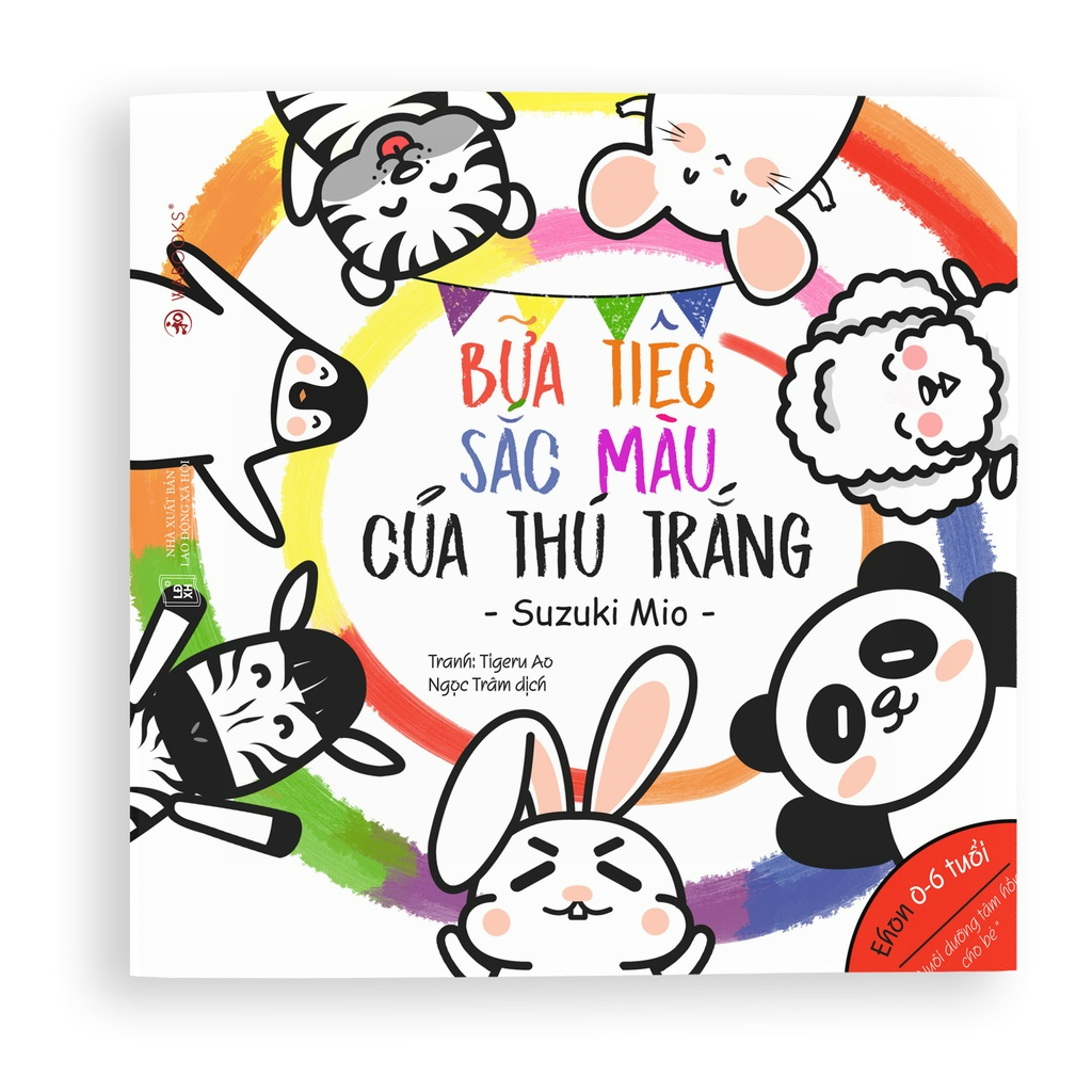 Sách Ehon: Bữa tiệc sắc màu của thú trắng - Dành cho trẻ 0-6 tuổi