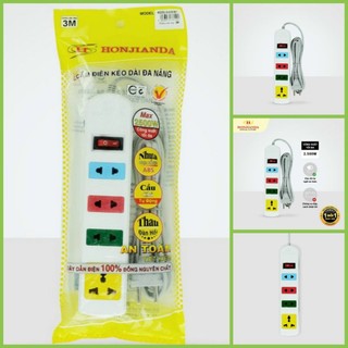 Ổ cắm điện kéo dài đa năng cao cấp của cty hoàng kiến đạt, dây dài 3m/5m an toàn chống quá tải