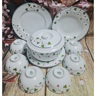 Bộ chén tô dĩa sứ Hoa May Mắn sứ Minh Long - bộ chén tô dĩa sứ Minh Long