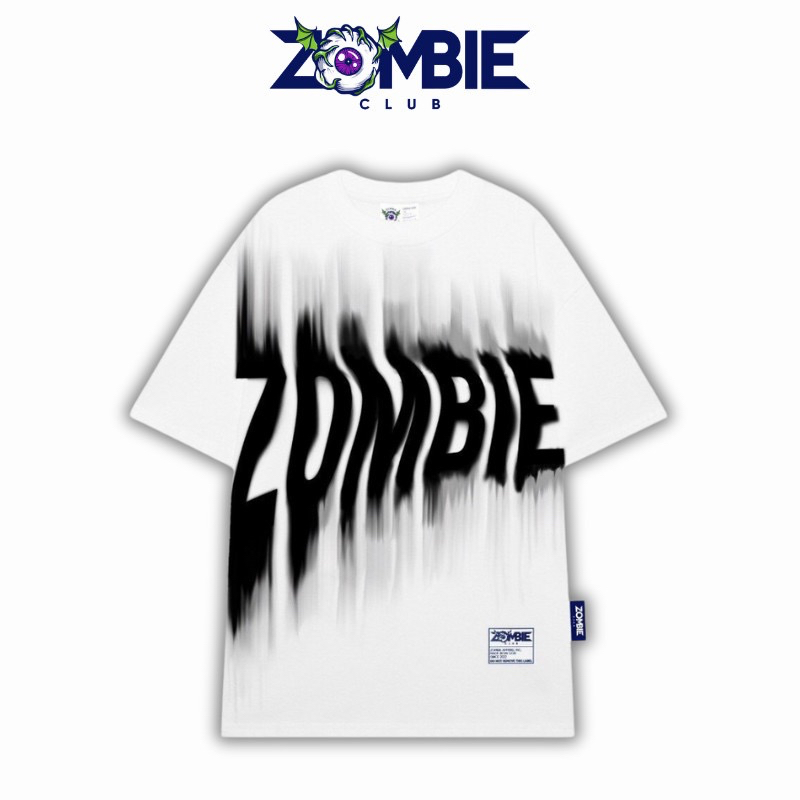 Áo thun Zombie Club Blur form rộng unisex nam nữ vải thun cotton 250gsm dày mịn mặc mát ZB002