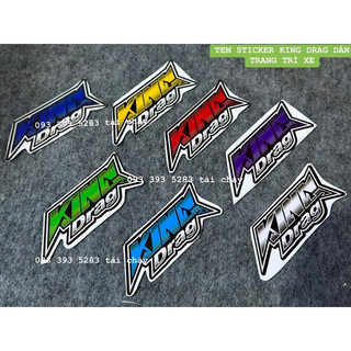 Tem sticker kingdrag dán trang trí xe