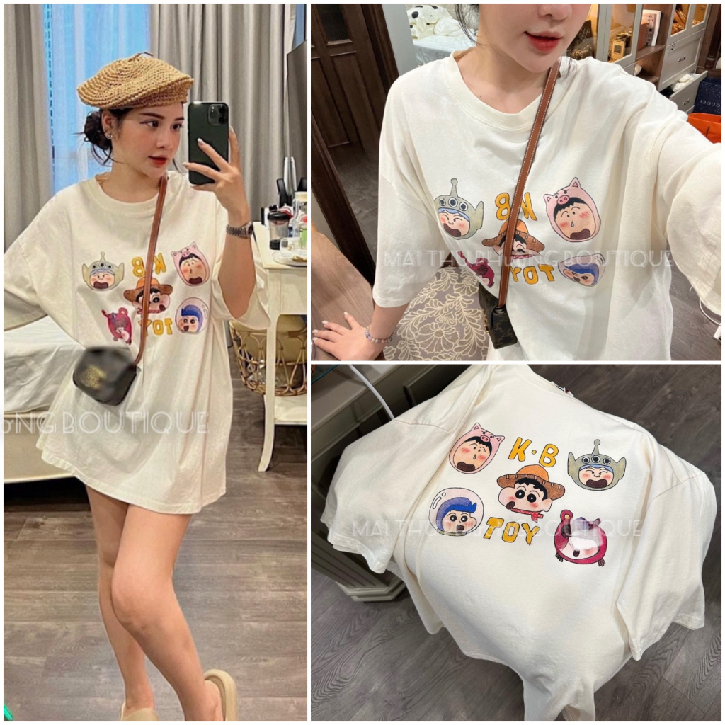 Áo Phông Áo Thun Nữ Tay Lỡ Dáng Thụng Đồ Đôi Cotton 40-70KG Bầu Bì 70kg Bon Chen Được mẫu AOPHONGKB. TP178