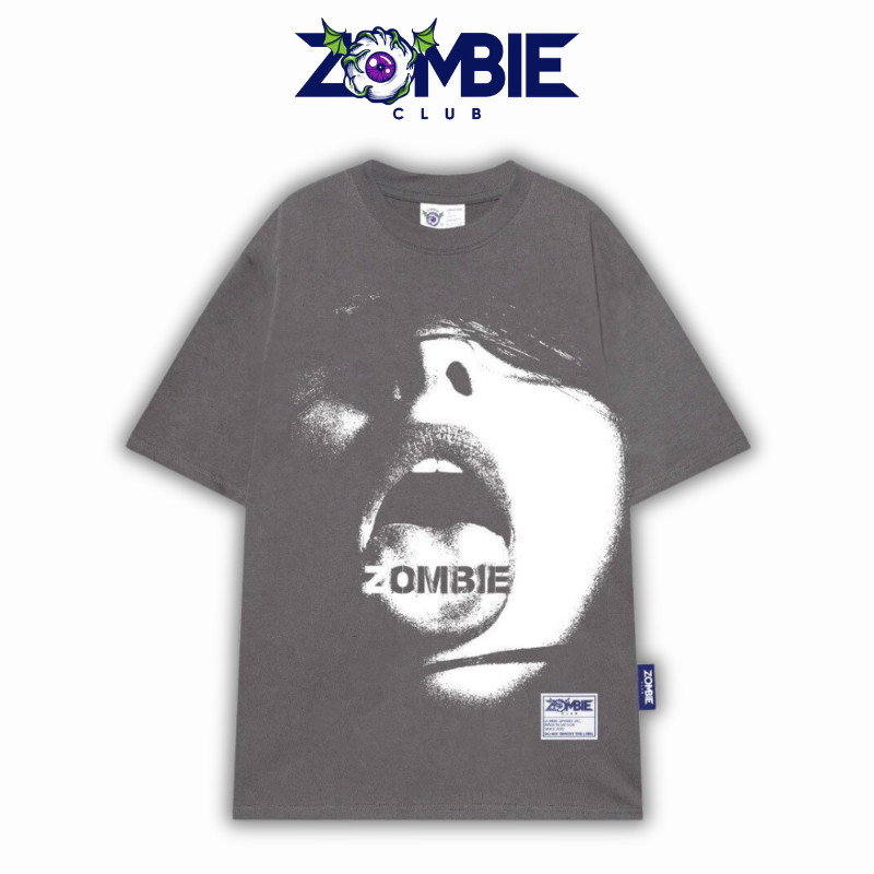 Áo thun Zombie Club Girl form rộng unisex nam nữ vải thun cotton 250gsm dày mịn mặc mát ZB003