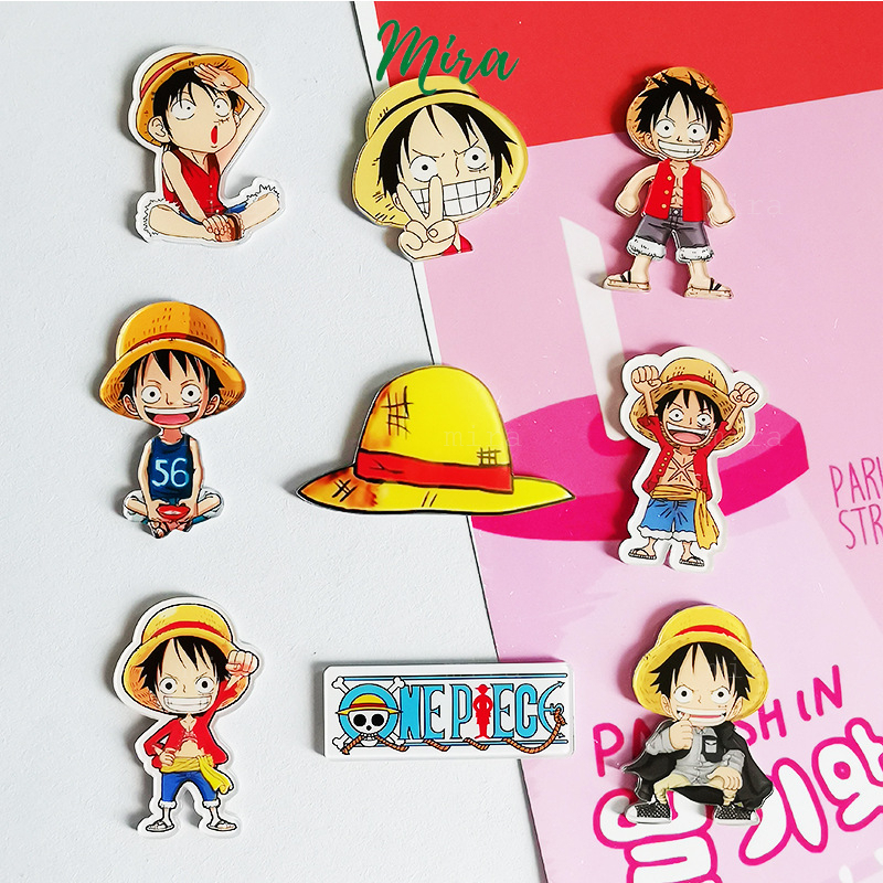 One Piece  Ghim Cài Huy Hiệu, Pin Cài Trang Trí Áo Mũ Cặp Balo Cực Cute Đảo Hải Tặc Luffy MIRA-GC00800