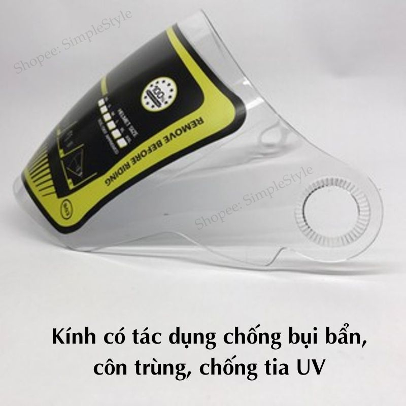 Kính Rời Thay Thế Nón Bảo Hiểm Asia MT168 , MT115 , Mt168 Grab CHÍNH HÃNG