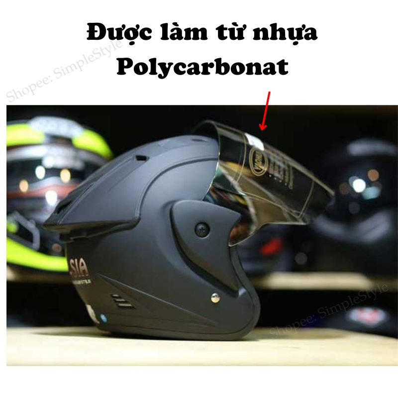 Kính Rời Thay Thế Nón Bảo Hiểm Asia MT168 , MT115 , Mt168 Grab CHÍNH HÃNG