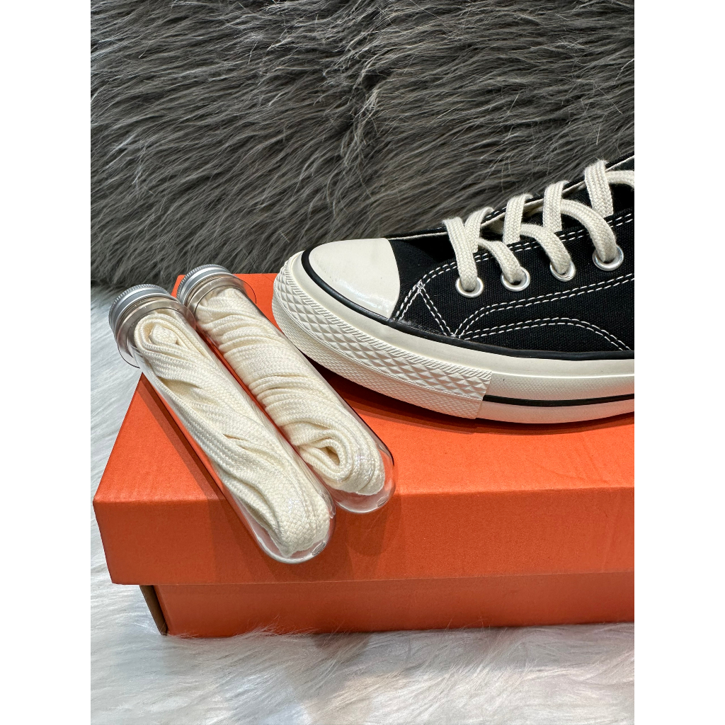 Dây giày Converse 1970s Màu Kem Dài 1m2 1m4 1m6 Cổ Cao - Cổ Thấp kèm ống đựng dây