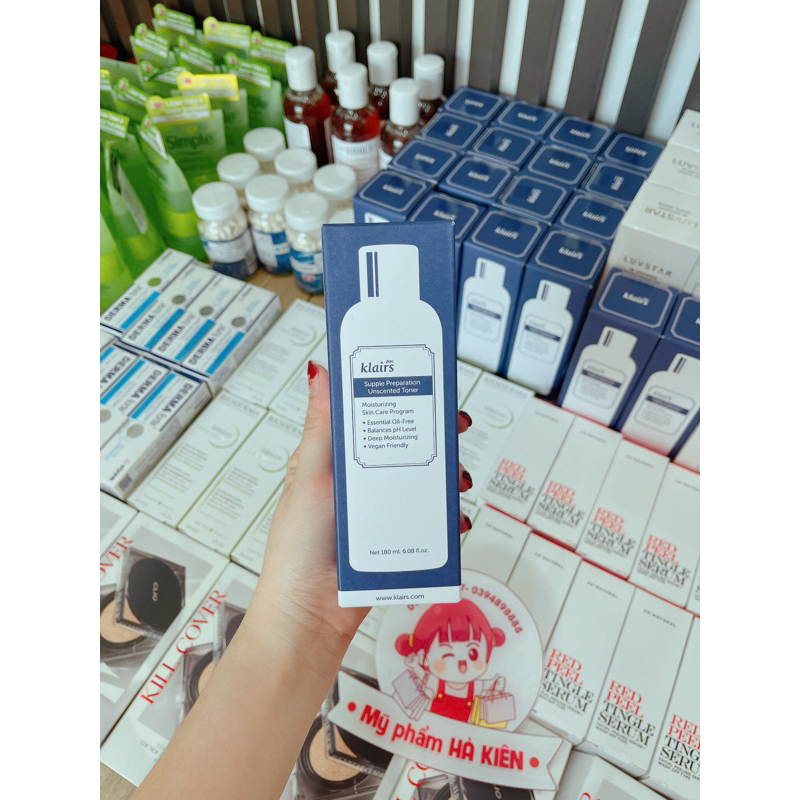 Nước Hoa Hồng Không Mùi Klairs Dành Cho Da Nhạy Cảm - Klairs Supple Preparation Unscented Tone 180 ML