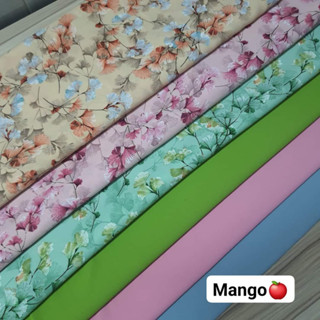 Vải lụa mango hoa nhí hotrend( khổ vải 1m5) vải may áo dài, bà ba, váy đầm, bộ
