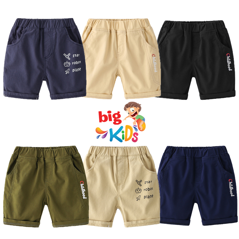 Quần short bé trai chất kaki cho bé họa tiết đáng yêu BigKids